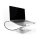 Tablet und Notebook Ständer mit eingebauter Dockingstation 4K - HDMI / Kartenleser / Hub / PD 3.0 90 W - 360° drehbar