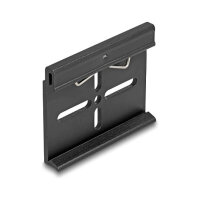 Aluminium Montageclip für Hutschiene 60,0 x 47,8 mm schwarz