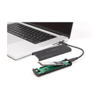 Externes USB Type-C™ 20 Gbps Combo Gehäuse für M.2 NVMe PCIe oder SATA SSD - werkzeugfrei