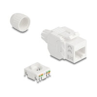 Keystone Modul RJ45 Buchse zu LSA Cat.6A UTP 180°...