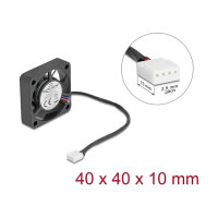 Axiallüfter 12 V DC, 40 x 40 x 10 mm schwarz