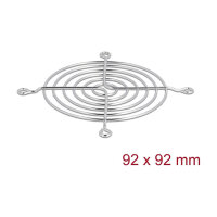 Lüftergitter 92 x 92 mm silber