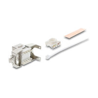 Keystone Modul RJ45 Buchse zu LSA Cat.6A geschirmt werkzeugfrei mit Staubschutzklappe