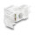 Keystone Modul RJ45 Buchse zu LSA Cat.6 UTP werkzeugfrei mit Staubschutzklappe weiß / schwarz