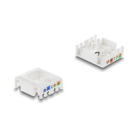 Keystone Modul RJ45 Buchse zu LSA Cat.6 UTP werkzeugfrei schwarz / weiß