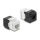Keystone Modul RJ45 Buchse zu LSA Cat.6 UTP werkzeugfrei schwarz / weiß
