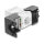 Keystone Modul RJ45 Buchse zu LSA Cat.6 UTP werkzeugfrei schwarz / weiß