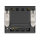Leergehäuse 4 Port für Keystone RJ-Module schwarz - zur Montage an Tisch, Wand oder Hutschiene