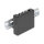 Leergehäuse 4 Port für Keystone RJ-Module schwarz - zur Montage an Tisch, Wand oder Hutschiene