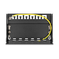 Leergehäuse 6 Port für Keystone RJ-Module schwarz - zur Montage an Tisch, Wand oder Hutschiene