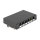 Leergehäuse 6 Port für Keystone RJ-Module schwarz - zur Montage an Tisch, Wand oder Hutschiene