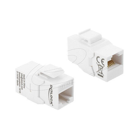 Keystone Modul Kupplung RJ45 Buchse zu RJ45 Buchse Cat.6A ungeschirmt weiß