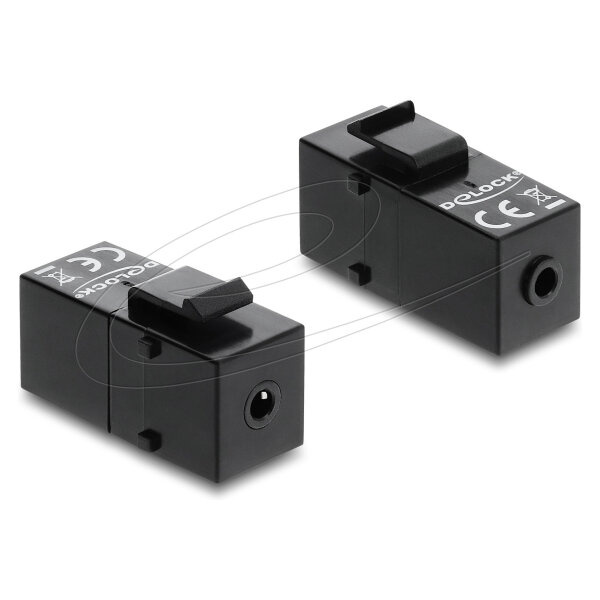 Keystone Modul Klinkenbuchse 3,5 mm 4 Pin zu Klinkenbuchse 3,5 mm 4 Pin schwarz