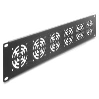 19? 2 HE Rackblende für 6 Lüfter 60 x 60 mm...