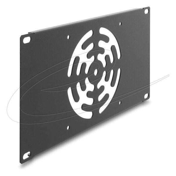 10? 3 HE Rackblende für 1 Lüfter 120 x 120 mm dunkelgrau