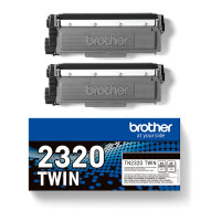 Brother Toner TN-2320TWIN Schwarz 2er Pack bis zu 2.600 Seiten nach ISO/IEC 19752