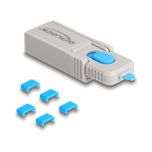 USB Type-C™ Port Blocker Set für USB Type-C™ Buchsen 5 Stück + Verschlusswerkzeug