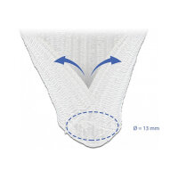 Geflechtschlauch selbstschließend 2 m x 13 mm weiß