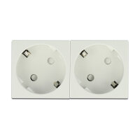 Easy 45 Schutzkontakt-Steckdose 2-fach 45°-Anordnung...