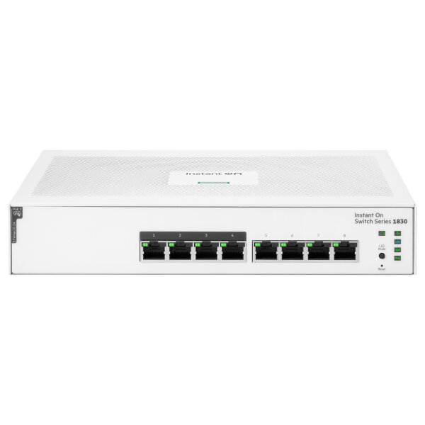 8P HP Enterprise Aruba Instant On 1830 8G PoE+ (65W) Switch