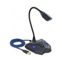 Delock Desktop USB Gaming Mikrofon mit Schwanenhals und...