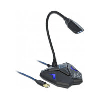 Delock Desktop USB Gaming Mikrofon mit Schwanenhals und...