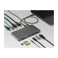 Thunderbolt™ 3 Dockingstation 8K - Dual DisplayPort / USB / LAN / SD / Audio / PD 3.0