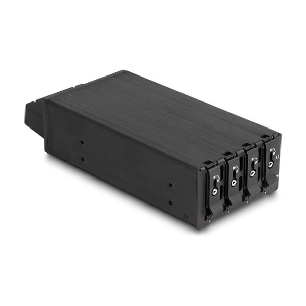 Slim Bay Wechselrahmen für 4 x M.2 NVMe SSD mit Slim SAS SFF-8654 Anschluss