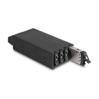 Slim Bay Wechselrahmen für 4 x M.2 NVMe SSD mit Slim SAS SFF-8654 Anschluss