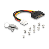 Slim Bay Wechselrahmen für 4 x M.2 NVMe SSD mit Slim SAS SFF-8654 Anschluss