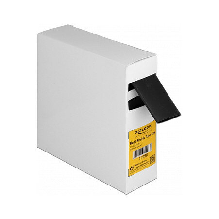 Schrumpfschlauch Box, mit Innenkleber, Schrumpfungsrate 3:1, 5 m x 25,4 mm schwarz