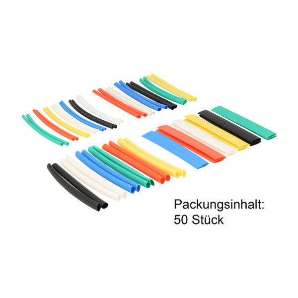 Schrumpfschlauch Set 50-teilig farbig