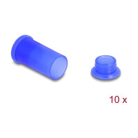 DL4 Staubschutz für Stecker und Buchse, Silikon, 2-teilig, blau 10er Set