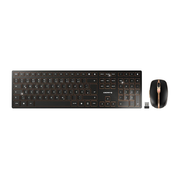 Cherry DW 9100 Slim - Tastatur-und-Maus-Set Wireless Black QWERTZ DE