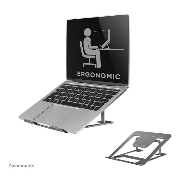 Laptop-Ständer - Grau. faltbar. 5KG NSLS085GREY Neomounts