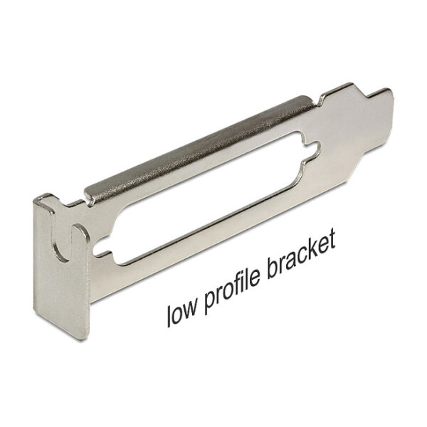 Low Profile Slotblech mit D-Sub 25 Öffnung