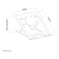 Laptop-Ständer. faltbar. 5KG NSLS085SILVER Neomounts