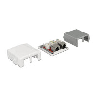 Netzwerk Anschlussdose 2 Port Cat.6A LSA