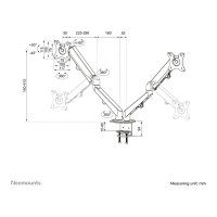 Neomounts DS70-700BL2 Tischhalterung für 17-27" Bildschirme - Schwarz