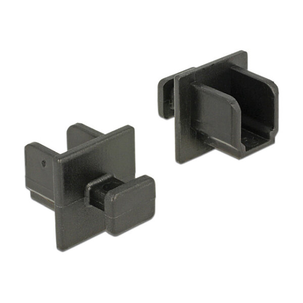 Staubschutz für USB 3.0 Typ-B Buchse mit Griff 10 Stück schwarz