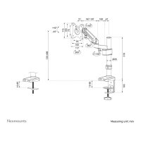 Full-Motion-Tischhalterung für 17-27" Bildschirme 7KG DS70-750BL1 Neomounts