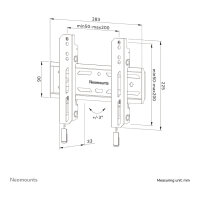 Wandhalterung für 24-55" Bildschirme 50KG WL30S-850BL12 Neomounts
