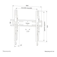 NEOMOUNTS WL30S-850BL14 Select Screen Wall Mount 81.28-165.1cm 32-65Zoll max 60kg fixed VESA 400x400 Black