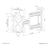 Neomounts Wandhalterung. voll beweglich. für 32-55" Bildschirme 40KG WL40S-850BL12