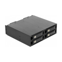 5.25? Wechselrahmen für 4 x 2.5? U.2 NVMe SSD mit abschließbaren Trays
