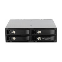 5.25? Wechselrahmen für 4 x 2.5? U.2 NVMe SSD mit abschließbaren Trays