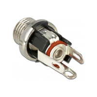 Steckverbinder DC 5,5 x 2,1 x 9,5 mm Buchse zum Einbau Lötversion