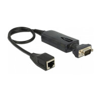 Konverter Ethernet LAN RJ45 10/100 Mbps Buchse zu seriell RS-232 DB9 Stecker mit Muttern