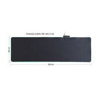 USB Mauspad 920 x 303 x 3 mm mit RGB Beleuchtung