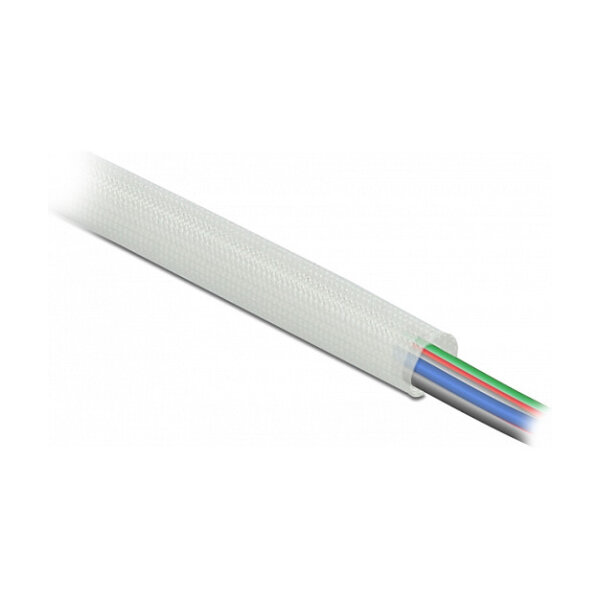 Schutzschlauch Glasfasergeflecht 2 m x 10 mm weiß